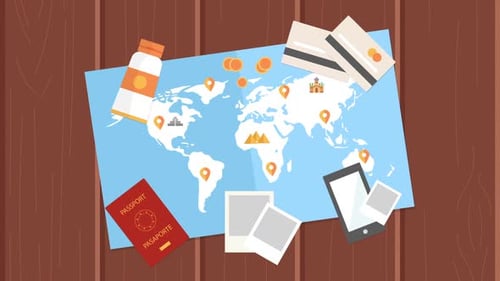 World Map Travel Background