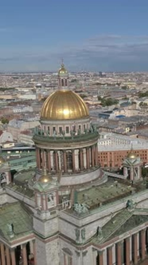 Flight near Saint Isaac's Cathedral, Russia
