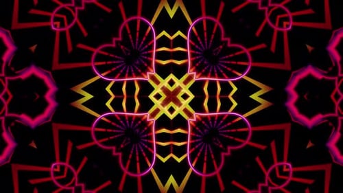 Glowing Heart Kaleidoscope Vj Loop 2
