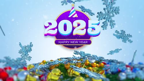 Happy New Year Greeting Card 2025