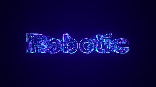 Robotic Text Being Constructed Using Lines