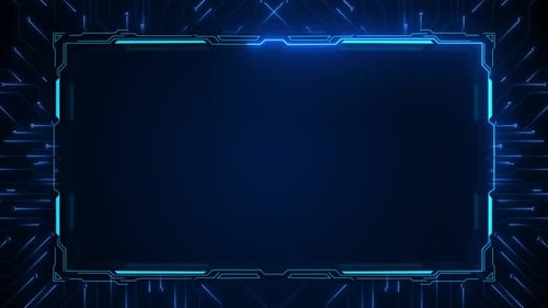 Hi-tech futuristic Artificial Intelligence engine in 4K Frame HUD element. viewfinder. viewfinder. h