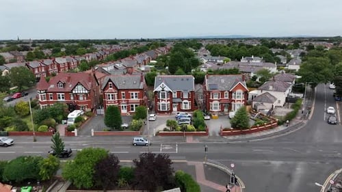 Southport streets and homes aerial