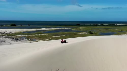 Jericoacoara Ceará Brasil. Praia panorâmica de verão no famoso destino turístico.