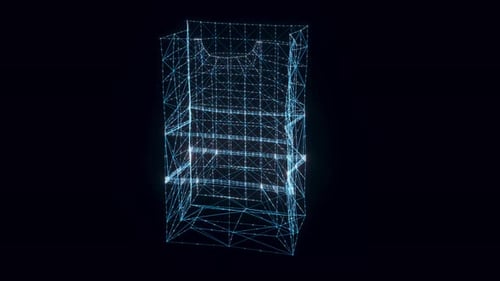 Papiertüte Hologramm rotierend 4k