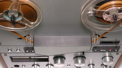 Old Reel Tape Recorder Spinning Reels 2