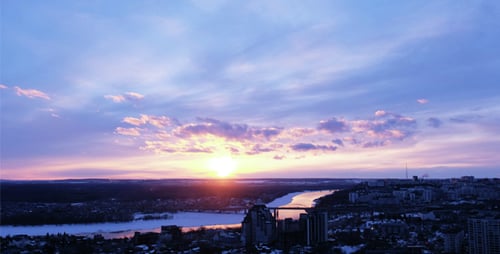 Winter City Day to Night