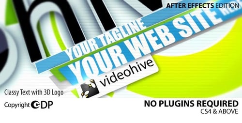 Classy Text with 3D Logo