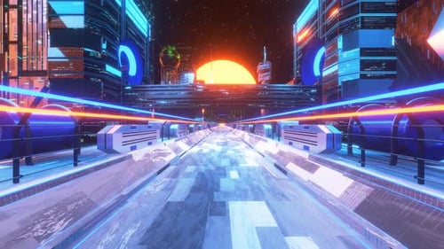 Space Modern City or Cyber Tunnel