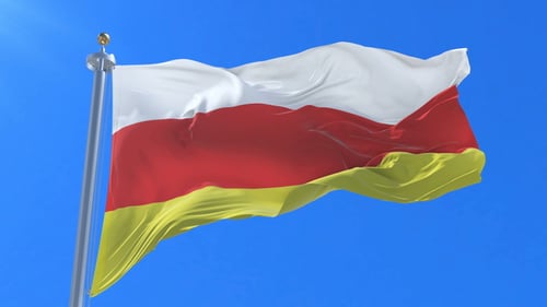 Flag of Ossetia Waving