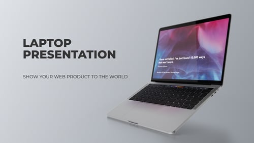 Apresentação do laptop