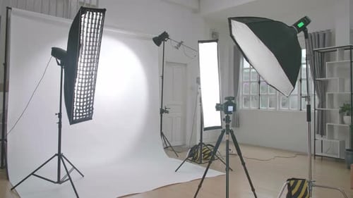 Home Photo Studio With Professional Equipment