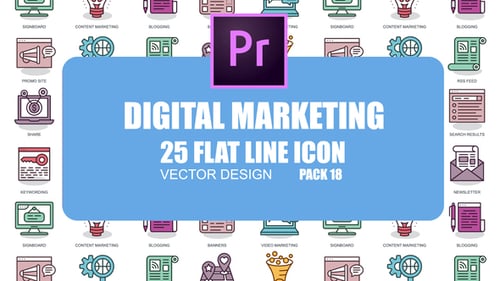 Digital Marketing – Flat Animation Icons (MOGRT)