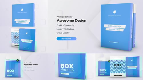 Box Product Pack Mockup - Box Software Mock-up Cover Template