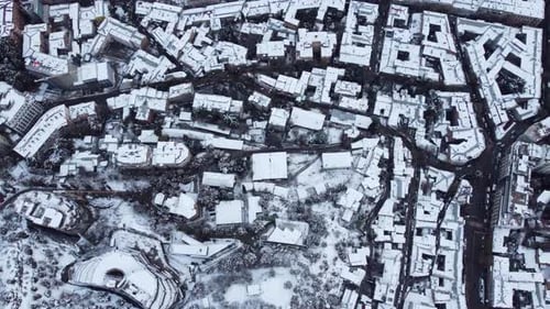 Snowy City Aerial