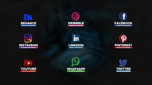 Social Media Pack 3D