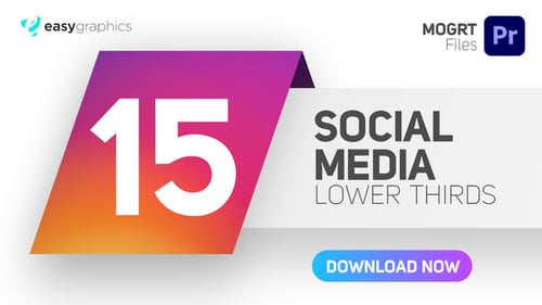 Folded Ribbon Social Media Lower Thirds