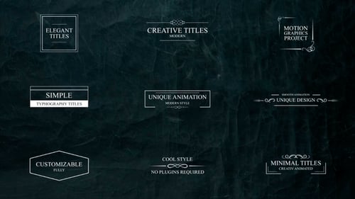 Elegant Simple Titles