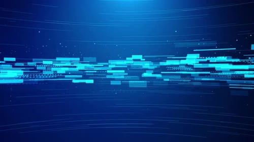 High Speed Connection Digital Technology Cyberspace with Particles Data Analysis