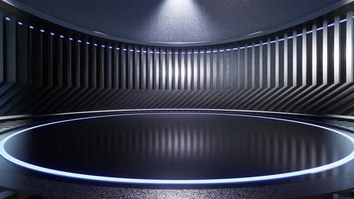Plataforma redonda, fondo de estudio de entretenimiento virtual