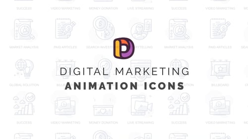 Marketing numérique - Icônes d'animation