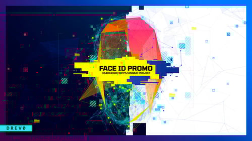 Face ID Promo/ Technology/ Sci-fi/ Hi Tech/ Сamera/ Surveillance/ Security/ Guard/ Protection/ Scan