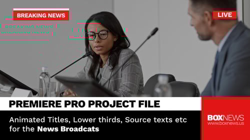 Broadcast News Package | Animated Titles and Lower Thirds for Premiere Pro