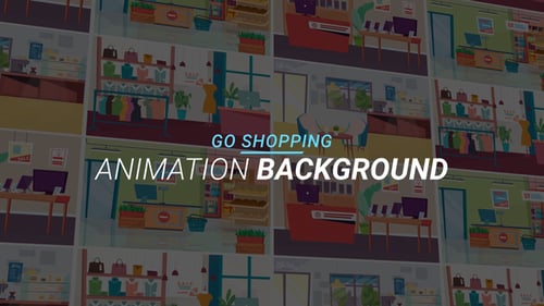 Go shopping - Animation background