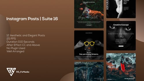 Instagram Posts | Clean Landing Intro | Suite 16