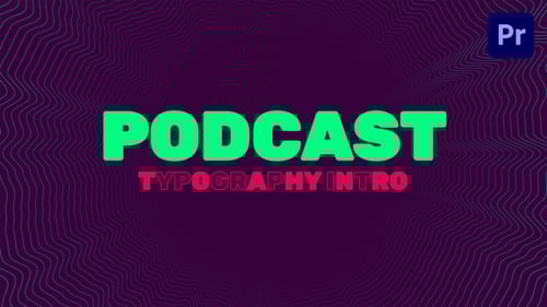 Podcast Typography Intro | Mogrt