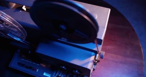 Super 8 Film Projector On A Table
