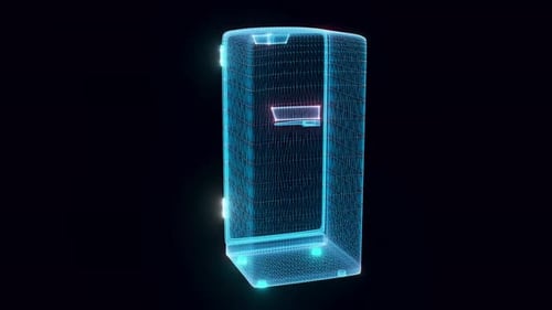 Classic Fridge Hologram Rotating 4k