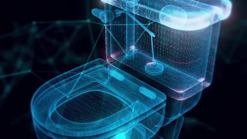 Toilet Bowl Hologram Close Up Hd