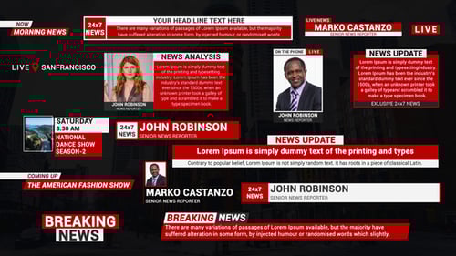 Broadcast News Lower Thirds