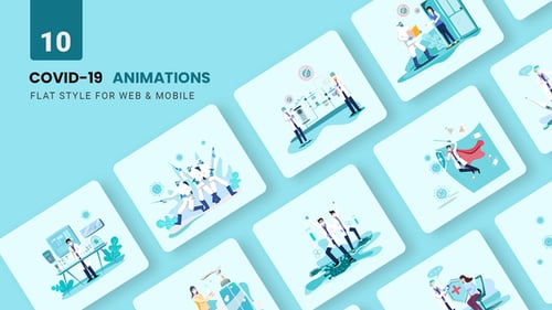 Covid-19 Virus Animations - Flat Concept