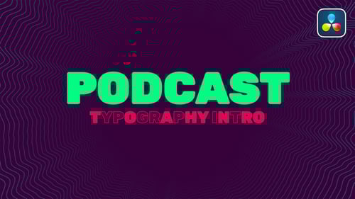 Podcast Typography Intro | DaVinci Resolve