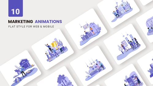 Animations de marketing numérique - Flat Concept