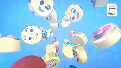 Emoji Social Media Logo Intro - MOGRT