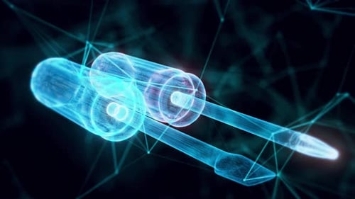 Screwdriwer Hologram Close Up 4k