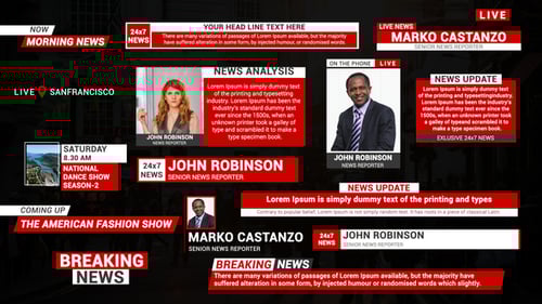 Broadcast News Lower Thirds