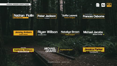 Minimalist Modern Lower Thirds - 4K