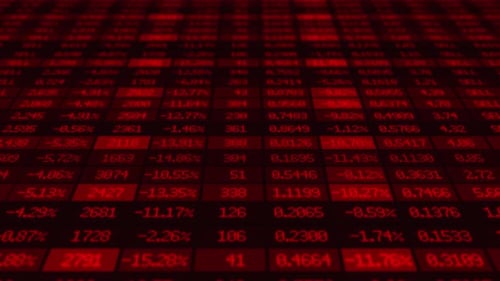 Red Bearish Stock Market