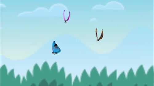 Butterflies Flying