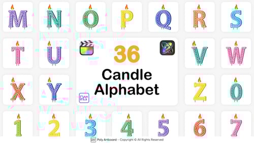 Candle Alphabet For Final Cut Pro X