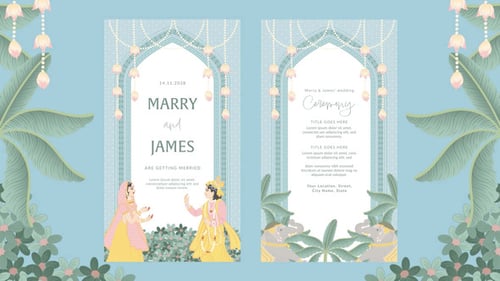 Animated Indian Wedding Invitation Template