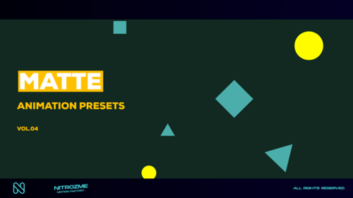 Matte Motion Presets Vol. 04