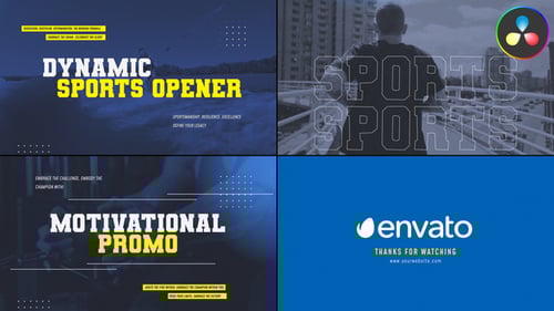 Dynamic Sports Opener for DaVinci Resolve