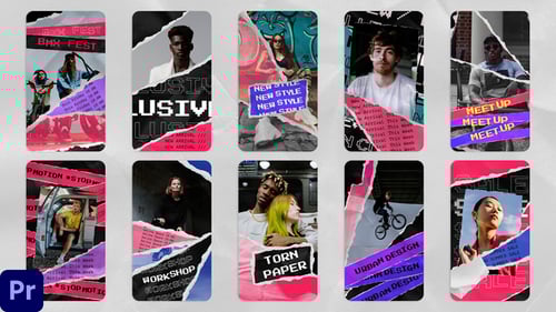 Torn Paper Stories MOGRT