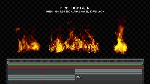 Fire Loop Pack Alpha Channel