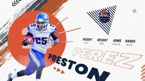 Vorstellung des Sport-Teamspielers//Team-Intro